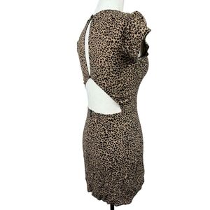 Reformation Cheetah print openback mini dress